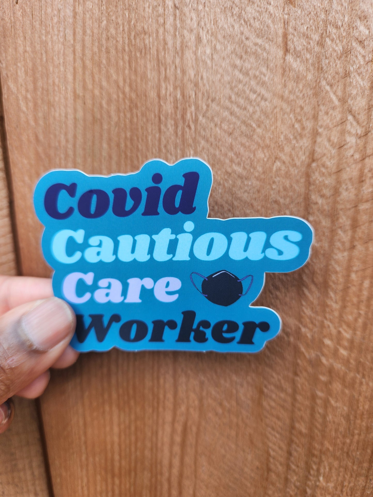 Covid Cautious Care Worker - Blue